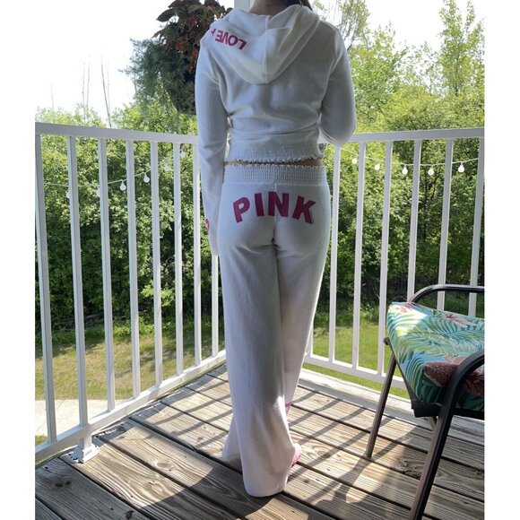 Victoria’s Secret Pink White Terry cloth Matching Set Vintage 2006 Size Small - Picture 1 of 15